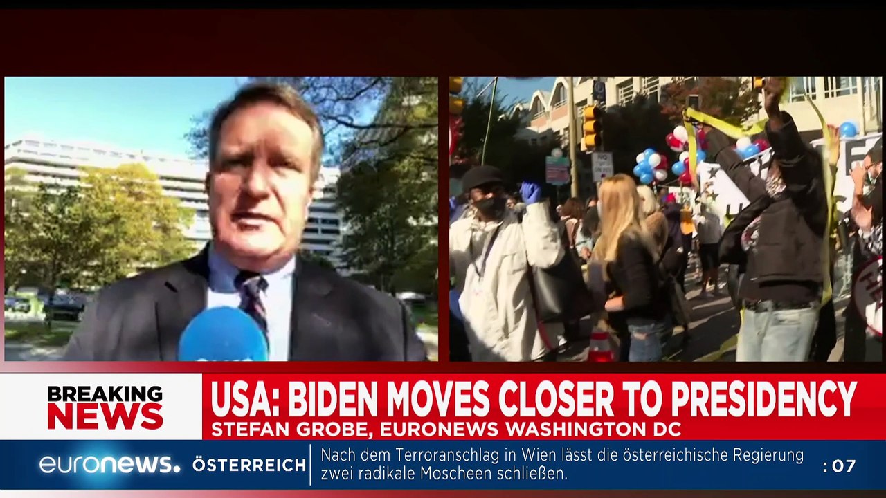 US-Wahl 2020: Langes Zählen vor dem Feiern - Euronews am Abend am 06.11.