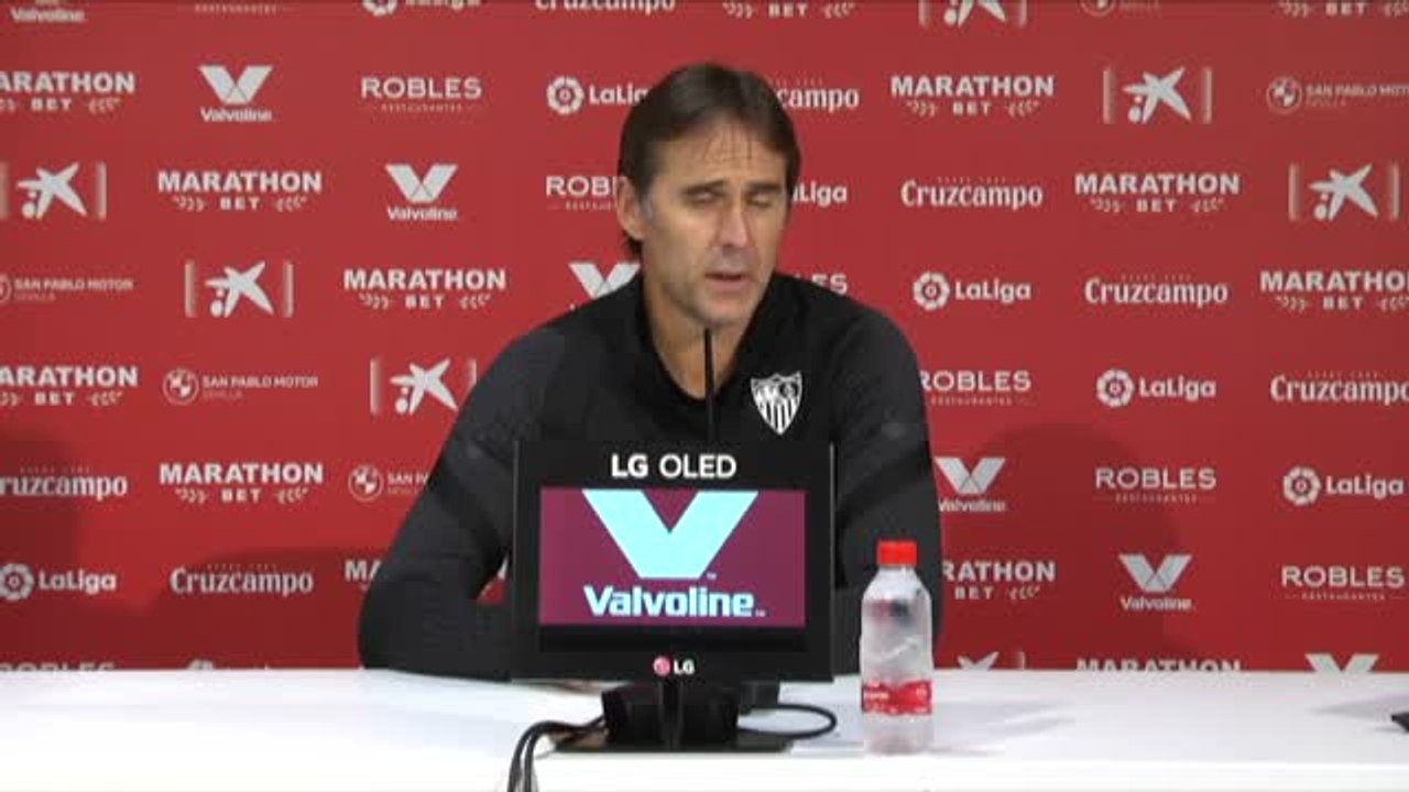 Lopetegui: "Tenemos que cruzar los dedos, rezar a la Virgen de Rocío y esperar a que no haya casos"