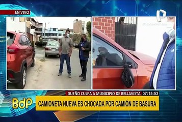Bellavista: camión municipal dañó su auto y el alcalde da increíble respuesta