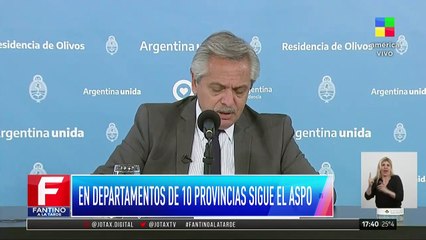 Alberto Fernández anunció el "distanciamiento social" para el AMBA