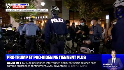 États-Unis: un cordon de policiers se tient entre les pro-Trump et les pro-Biden en Pennsylvanie