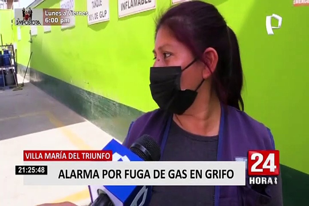 Gran alarma causó fuga de gas en grifo de Villa María del Triunfo