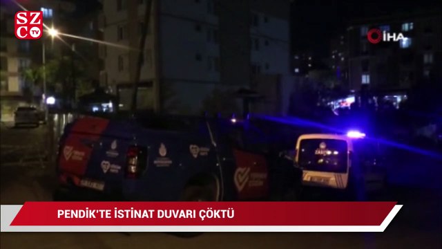 Pendik’te istinat duvarı çöktü, 5 katlı bina tahliye edildi