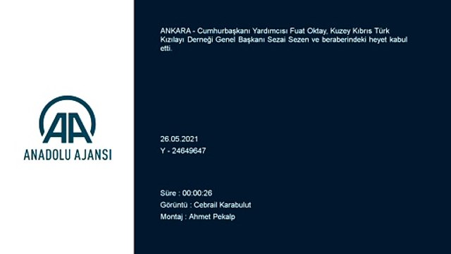 ANKARA - Cumhurbaşkanı Yardımcısı Oktay, Kuzey Kıbrıs Türk Kızılayı heyetini kabul etti