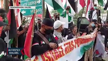 Kecam Penjajahan Israel, Massa di Banjarmasin Tuntut Kemerdekaan Palestina