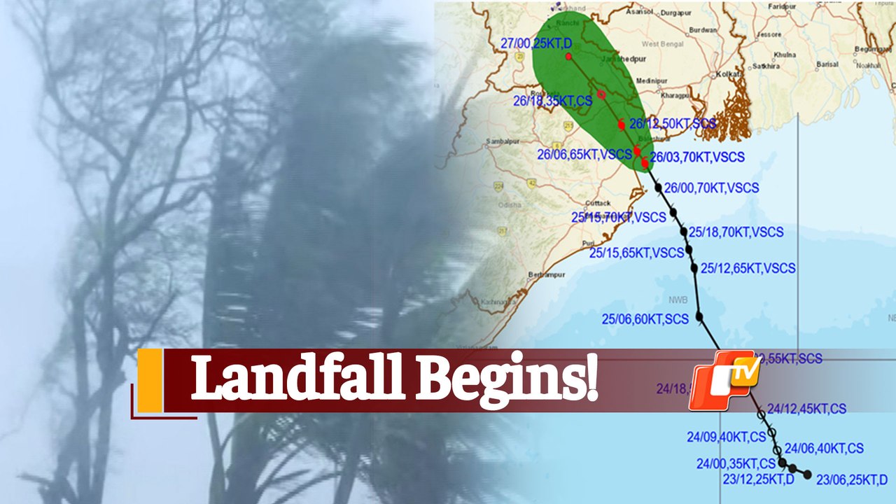 Cyclone Yaas Landfall Commences At North of Dhamra & South of Balasore In Odisha