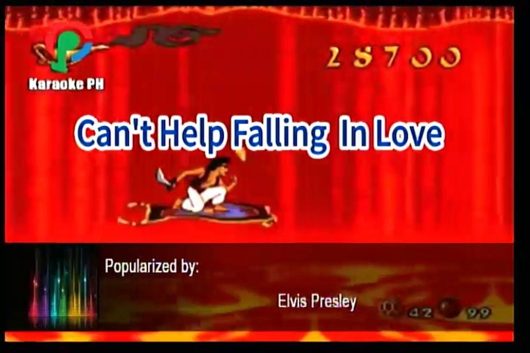 Elvis Presley Can't Help Falling In Love Karaoke