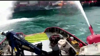 Konteyner gemisinde dev yangın