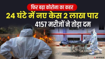 Corona Update: फिर बढ़े कोरोना के मामले, 24 घंटे में 2.08 लाख नए केस, 4157 मौत