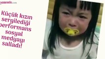 Küçük kızın sergilediği ağlama performansı sosyal medyayı salladı!