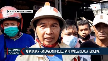Kebakaran di Jalan Perdamaian Hanguskan 10 Ruko, 1 Warga Diduga Terjebak