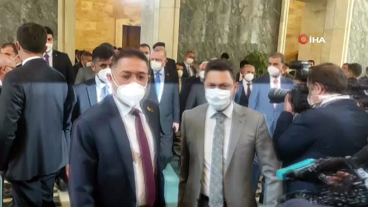 Cumhurbaşkanı Erdoğan'ı TBMM'ye gelişinde karşılayanlar arasında Bakan Soylu da yer aldı
