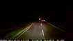 Driver Dodges Pedestrian With Loaded Tanker on Dark Highway