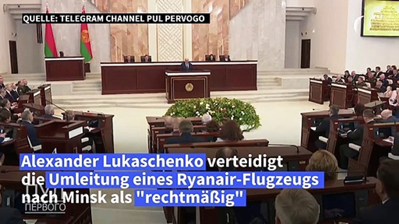 Belarus: Lukaschenko verteidigt Umleitung von Ryanair-Flugzeug