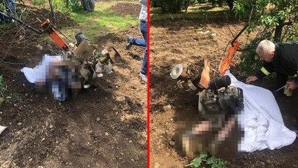 Çapa makinesine vücudunu kaptıran çiftçi, feci şekilde can verdi