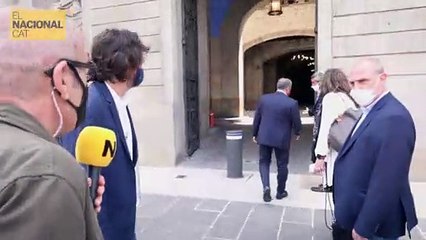 Joan Laporta entrant a l'Ajuntament de Barcelona