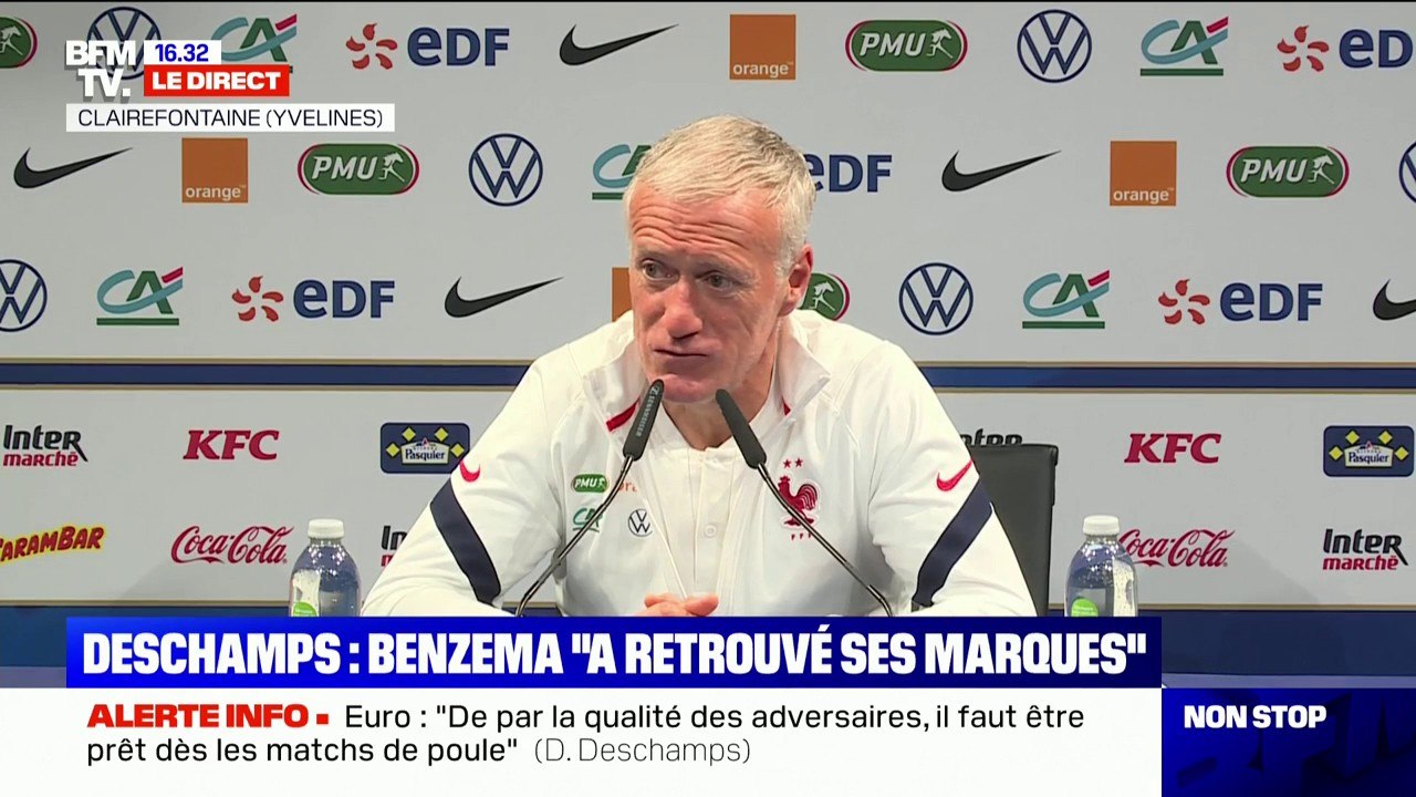 Didier Deschamps: "Il y a une bulle sanitaire qui est préconisée, le contact avec l'extérieur est interdit" pour les joueurs