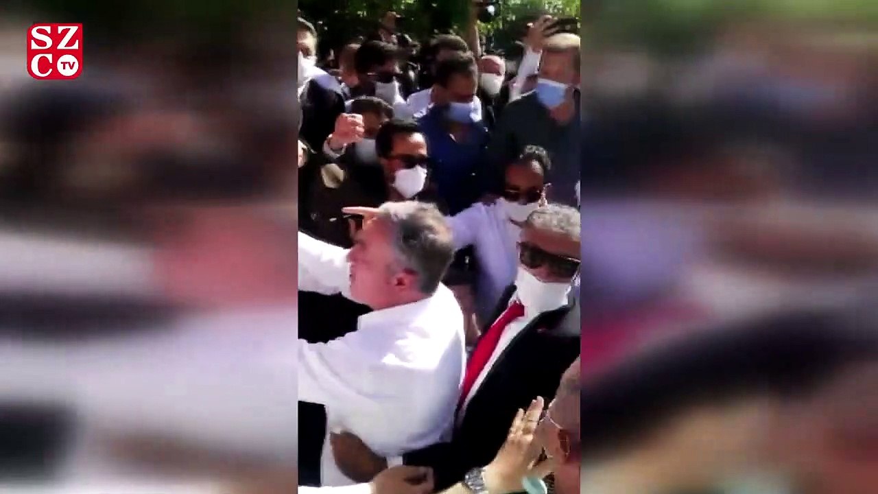 Eski başbakana TBMM önünde barikat