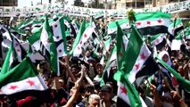İDLİB - Suriye'de Esed rejiminin sözde devlet başkanlığı seçimi protesto edildi
