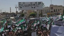 Protestas y cierre de carreteras en áreas opositoras contra elecciones sirias