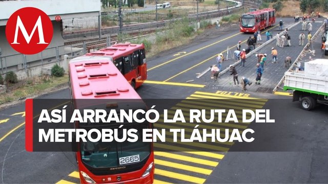 Metrobús inicia pruebas en ruta de tramo elevado de Línea 12 del Metro de CdMx
