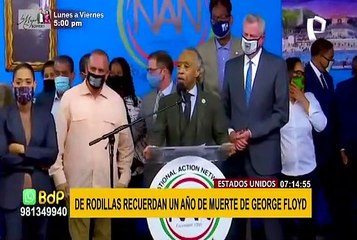 A un año de su muerte: autoridades de NY se arrodillan en memoria de George Floyd