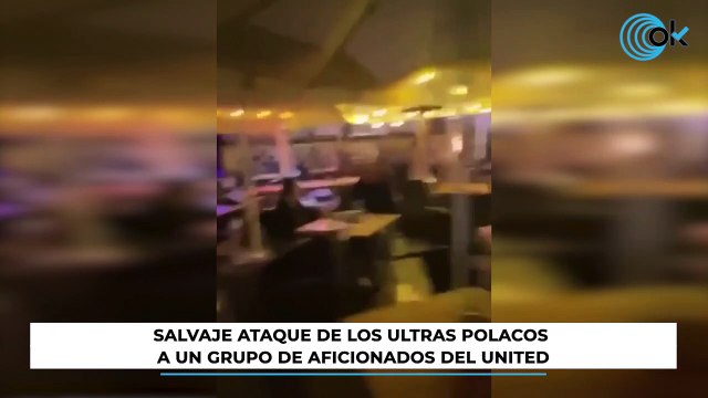 Salvaje ataque de los ultras polacos a un grupo de aficionados del United