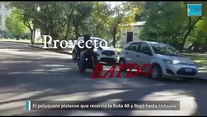 El peluquero platense que recorrió la Ruta 40 y llegó hasta Ushuaia