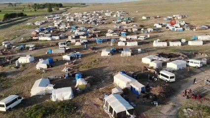 Tarım işçileri çadırlarında aşılandı