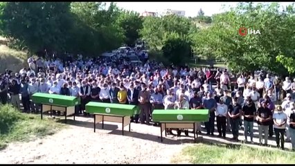 Kuyu faciasında ölen baba ve iki oğlu defnedildi