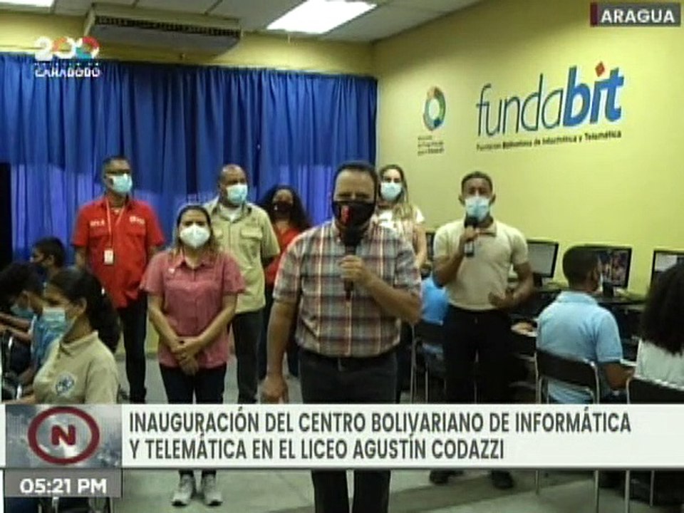 Inauguración del Centro Bolivariano de Informática y Telemática en el Liceo Agustín Codazzi .