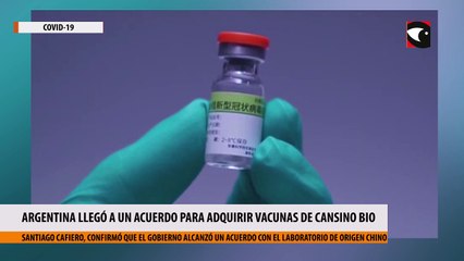 Confirman que la Argentina llegó a un acuerdo para adquirir vacunas de Cansino Bio