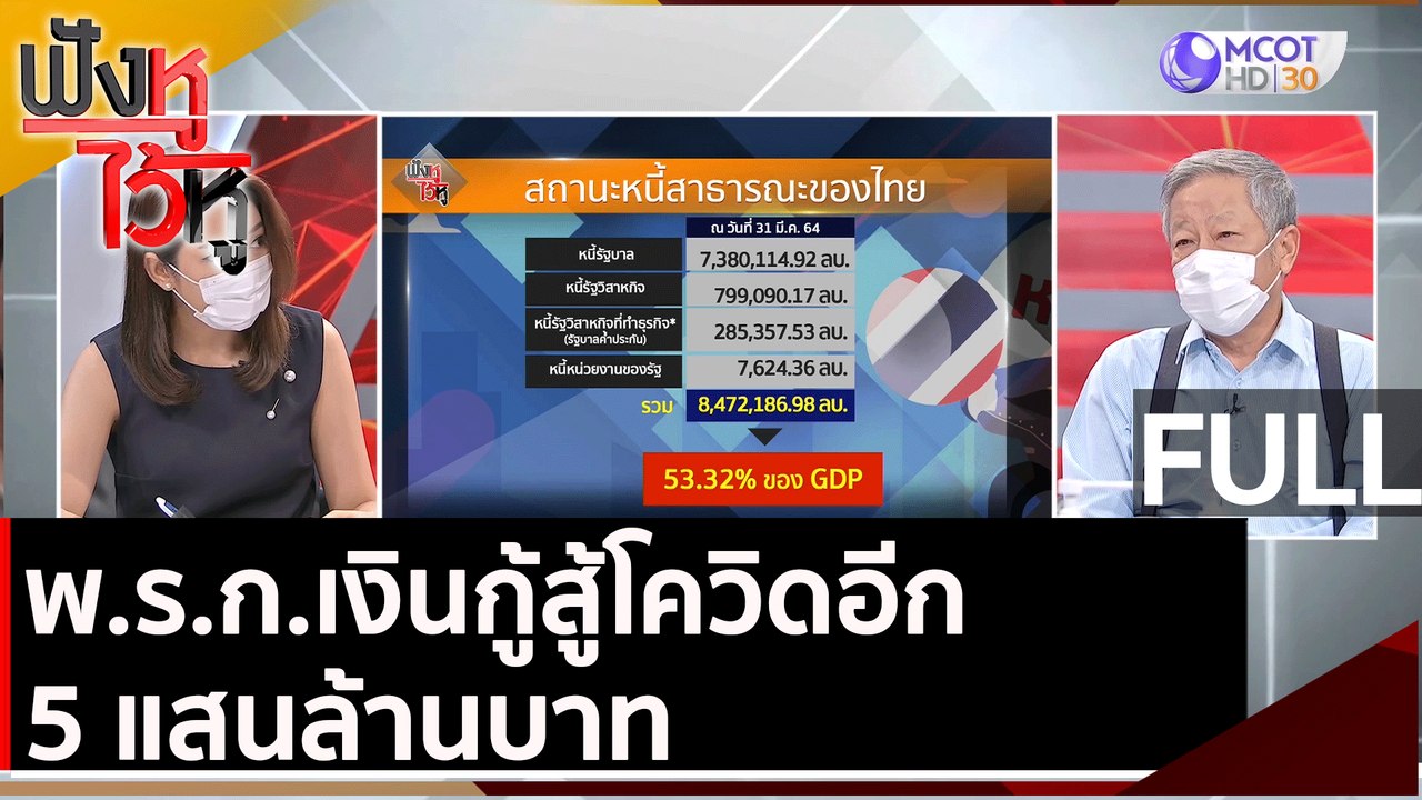 (คลิปเต็ม)  พ.ร.ก.เงินกู้สู้โควิดอีก 5 แสนล้านบ...
