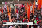 Cusco: detractores lanzan objetos a Keiko Fujimori durante recorrido por la ciudad imperial