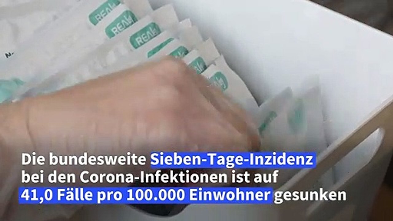 Bundesweite Sieben-Tage-Inzidenz sinkt weiter auf jetzt 41