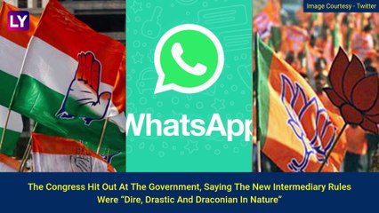 WhatsApp Files Case Against Modi Government’s IT Rules, Says It Weakens User Privacy; Congress Says New IT Rules Draconian