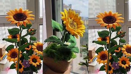 How to sewing sunflower by hand at home so beautifull (DIY)