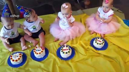 Скачать видео: Quadruplets And Triplets - A Cute Triplet Babies And Quadruplets Compilation || Funny Baby Videos