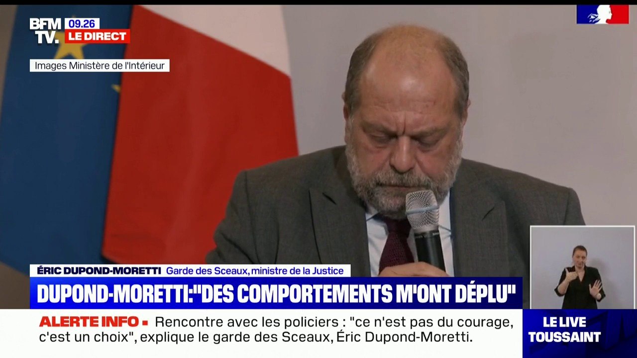 Éric Dupond-Moretti: "Le temps n'est pas au bla-bla, il est à un véritable travail de co-construction"