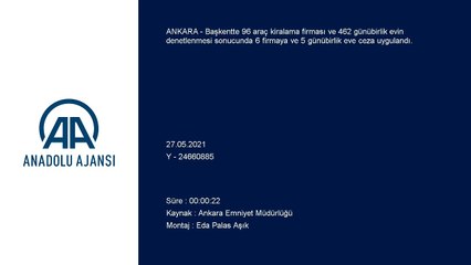 ANKARA - 96 araç kiralama firması ve 462 günübirlik ev denetlendi