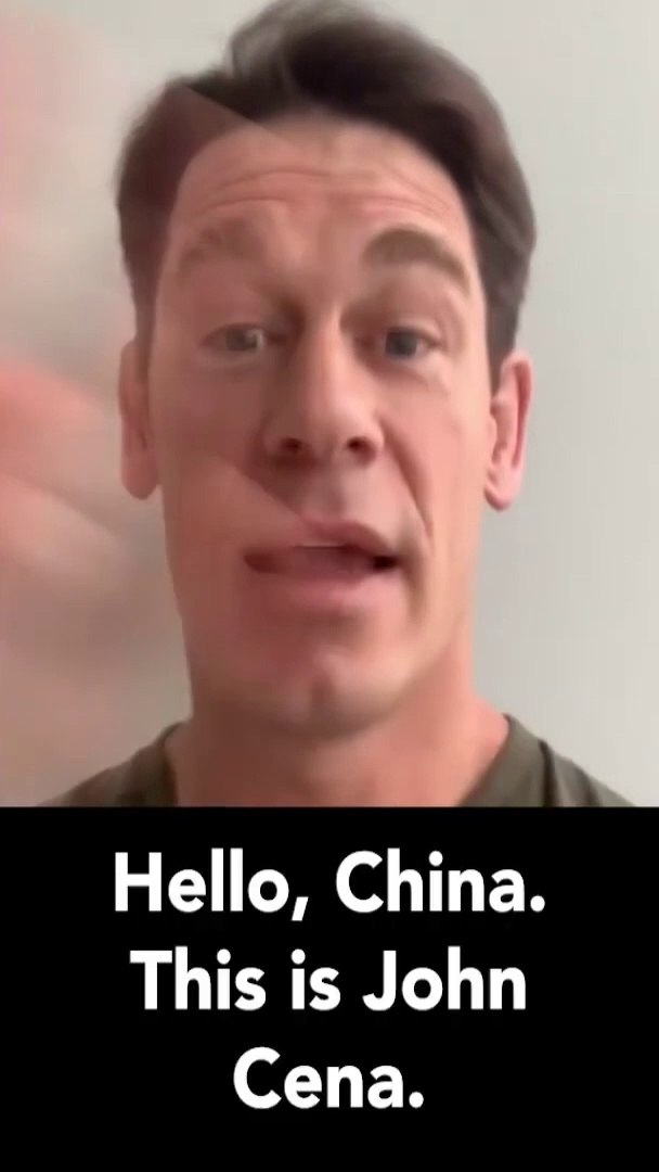 ⁣John Cena bends over for the CCP