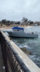 Boat Drives Full Throttle Into Dock