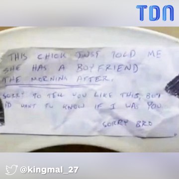 Il prévient un gars que sa petite amie est infidèle... après avoir couché avec elle