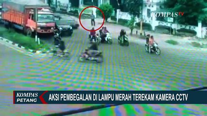 Aksi Begal di Medan Terekam CCTV, Terjadi Saat Pagi Hari di Persimpangan Lampu Merah