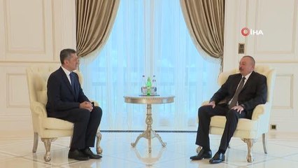 Azerbaycan Aliyev, Milli Eğitim Bakanı Selçuk'u kabul ettiAliyev: "Cumhurbaşkanı Erdoğan'ın Şuşa'da inşa edilecek okulun temel atma törenine...