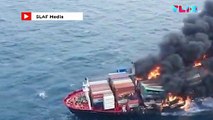 Kapal Kargo Berbendera Singapura Terbakar di Sri Lanka
