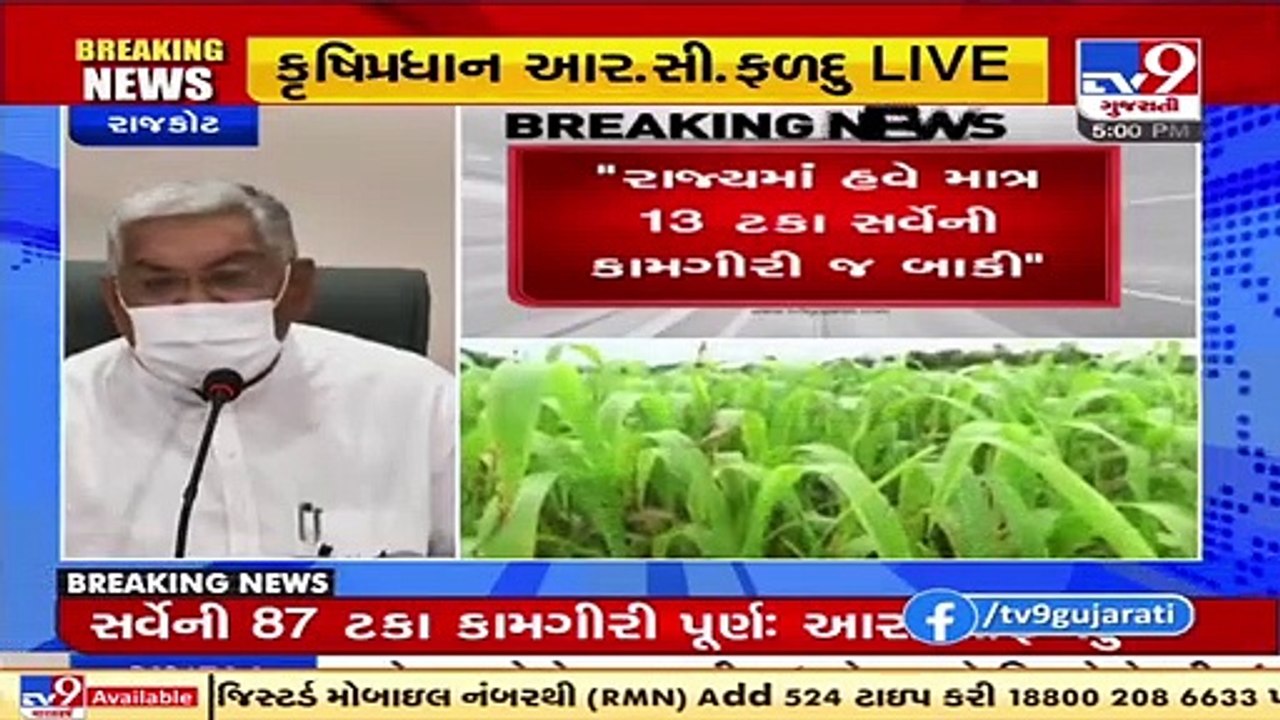 Over 669 teams deployed in survey process across Gujarat _ Agriculture minister RC Faldu _ TV9News
