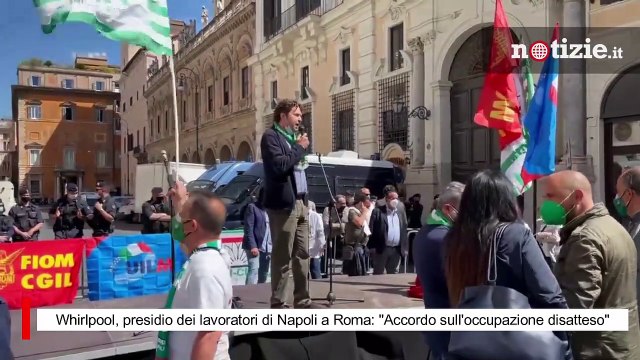 Whirlpool, presidio dei lavoratori di Napoli a Roma: Accordo sull'occupazione disatteso