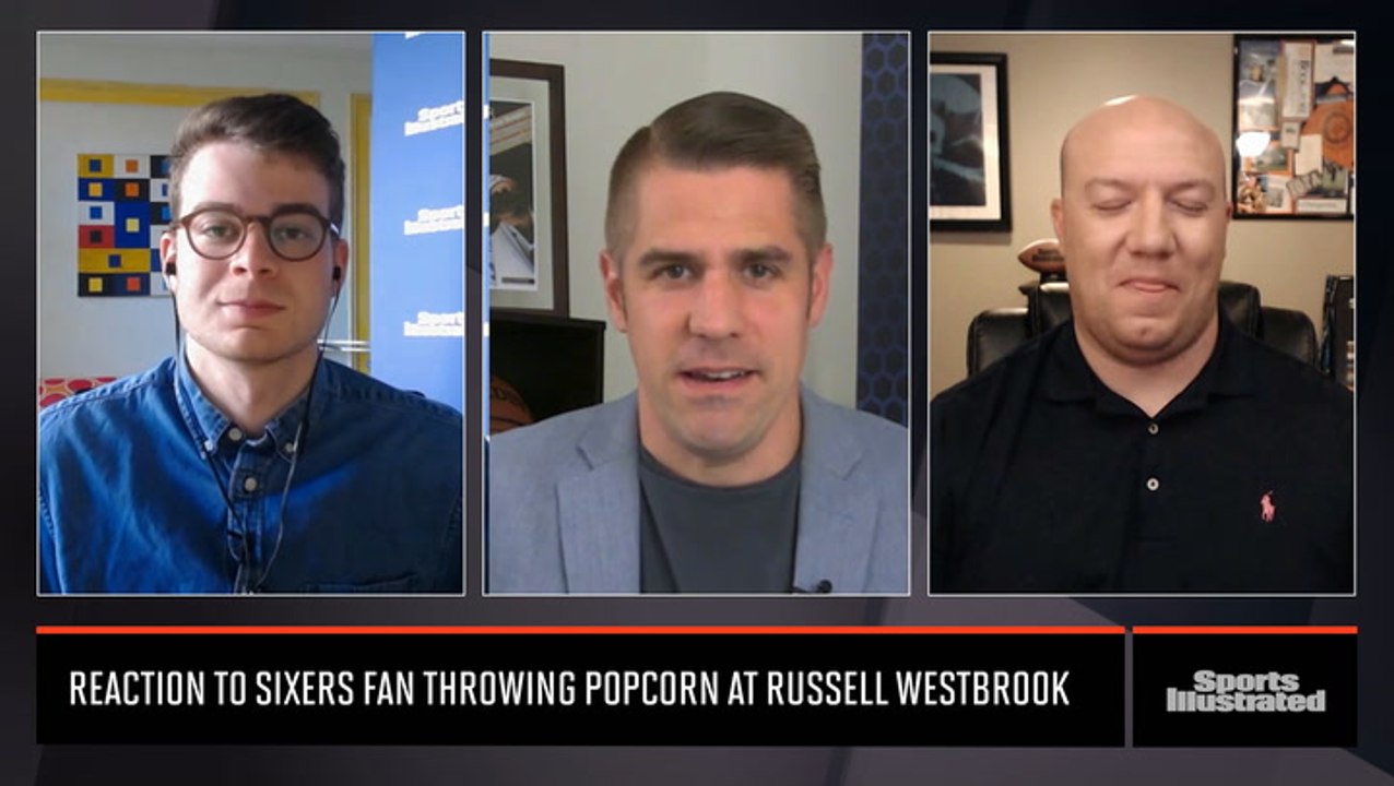 A Sixers Fan Threw Popcorn at Russell Westbrook as He Was Leaving the Court Due to Injury