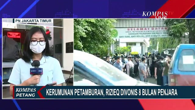 Hasil Sidang Kasus Kerumunan Petamburan, Rizieq Shihab Divonis 8 Bulan Penjara
